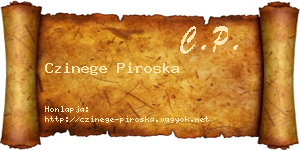 Czinege Piroska névjegykártya